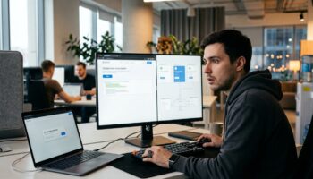 JavaScript в браузере и на сервере — разработчик работает с веб-интерфейсом и серверной логикой