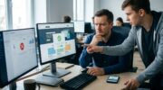 Заказчик принимает сайт у разработчика в офисе